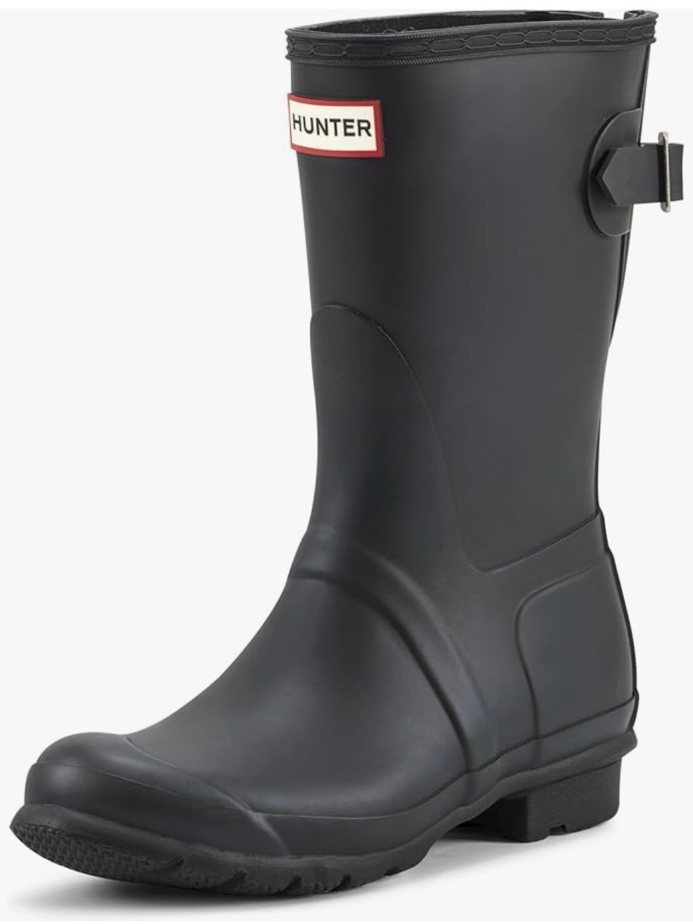 Hunter Original Short Back Rain Boots – Black, Size 7